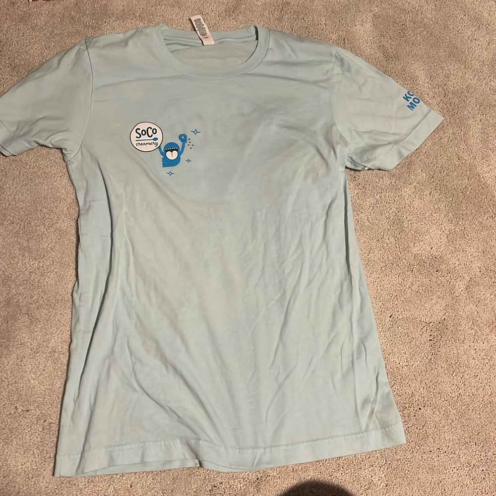 size small canvas soco creamery tee shirt